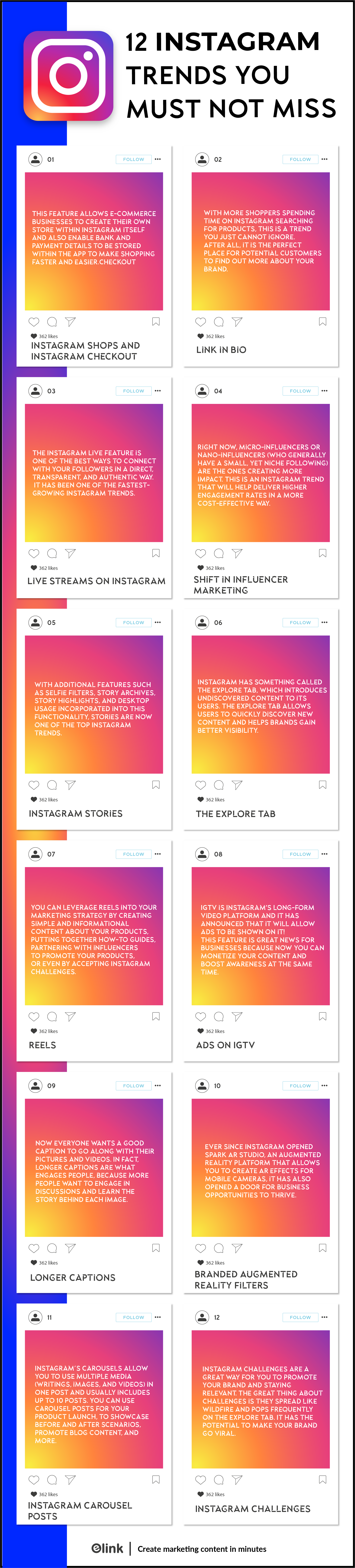 Instagram trends infographic