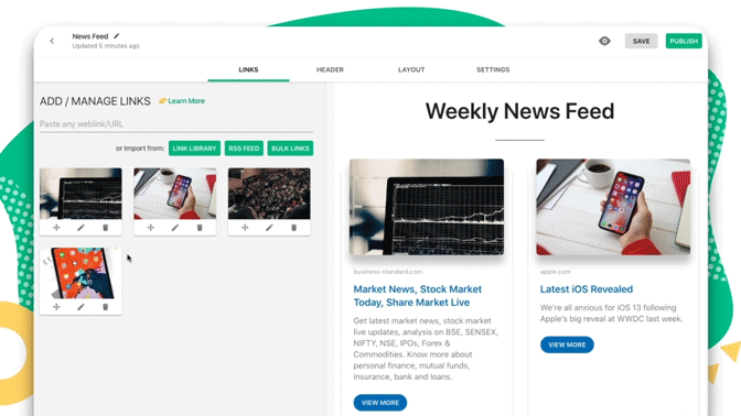 Add Content from Your Feeds